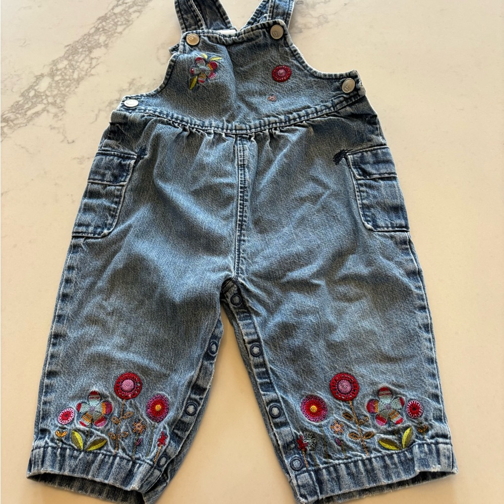 Embroidered Denim Overalls for Kids